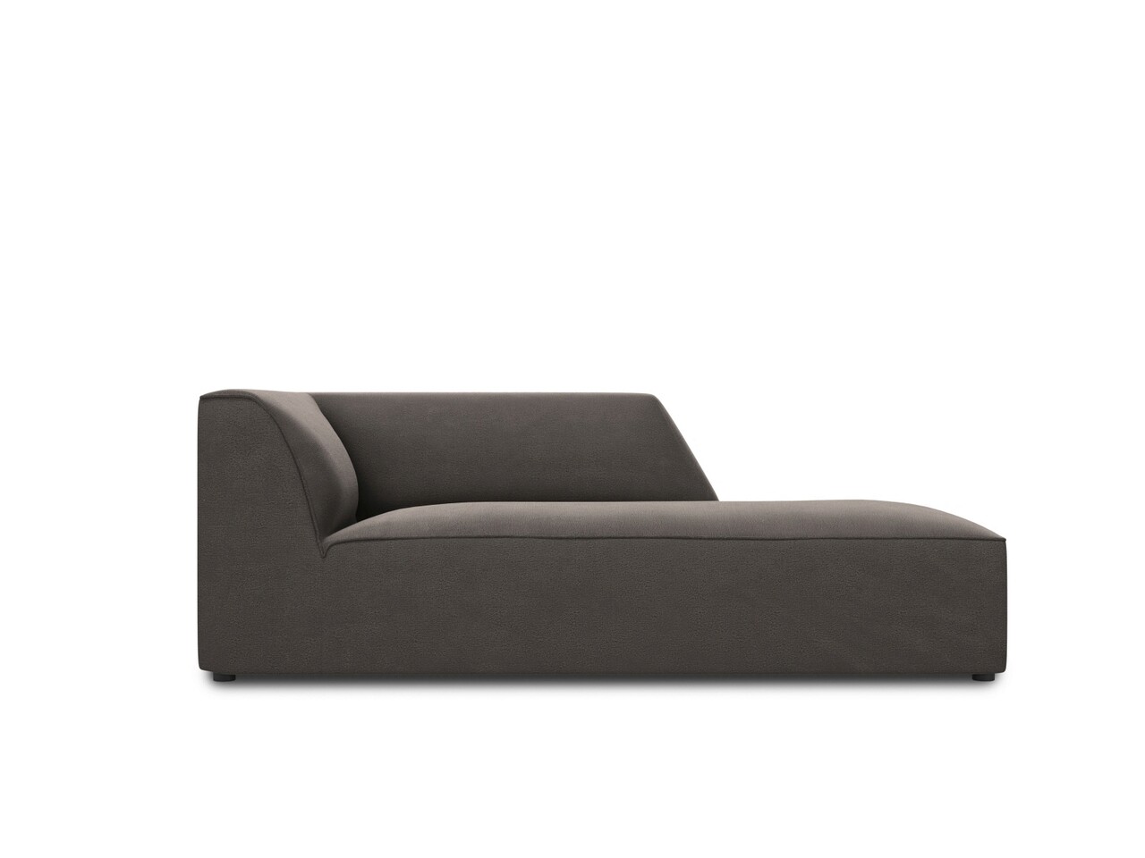 Sezlong living dreapta 1 loc, Ruby, Micadoni Home, BL, 180x93x69 cm, catifea, gri inchis - imagine 7